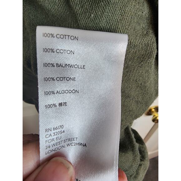 We the Free Off Shoulder Crop Top, Dark Green, Medium - Picture 5 of 6